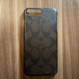iPhone 10 leather Coach phone case